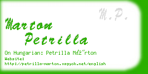 marton petrilla business card